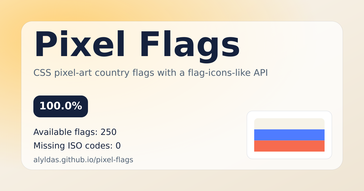 Pixel Flags | CSS Pixel-Art Country Flags